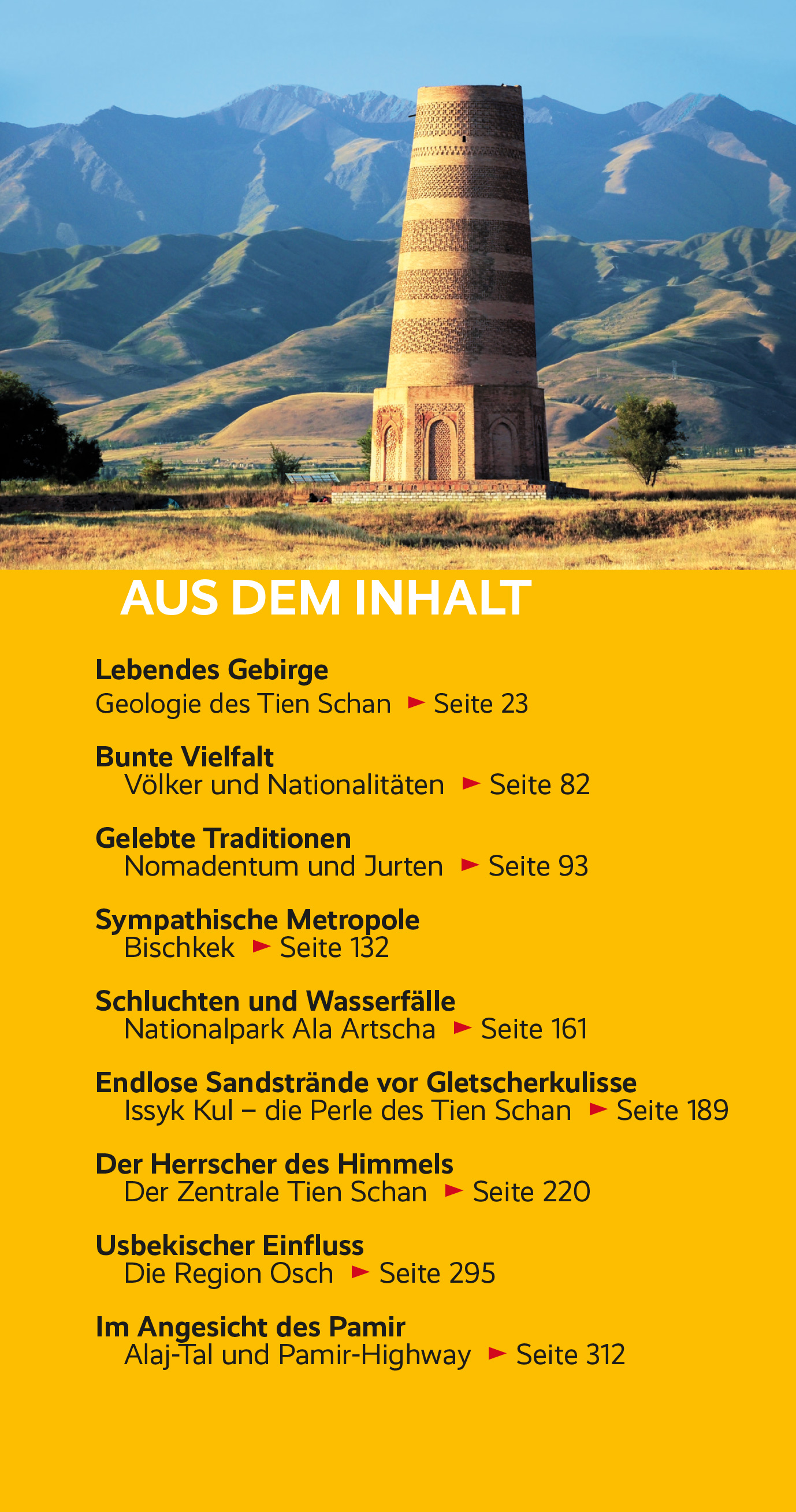Beispielinhalt (Bild) TRESCHER Reiseführer Kirgistan
