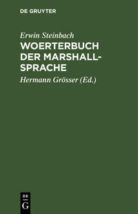 Vorderes Coverbild Woerterbuch der Marshall-Sprache