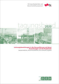 Vorderes Coverbild 18. Grazer Baubetriebs- und Bauwirtschaftssymposium, Tagungsband 2020