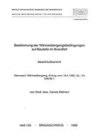 Vorderes Coverbild Bestimmung der Wärmeübergangsbedingungen auf Bauteile im Brandfall