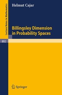 Vorderes Coverbild Billingsley Dimension in Probability Spaces