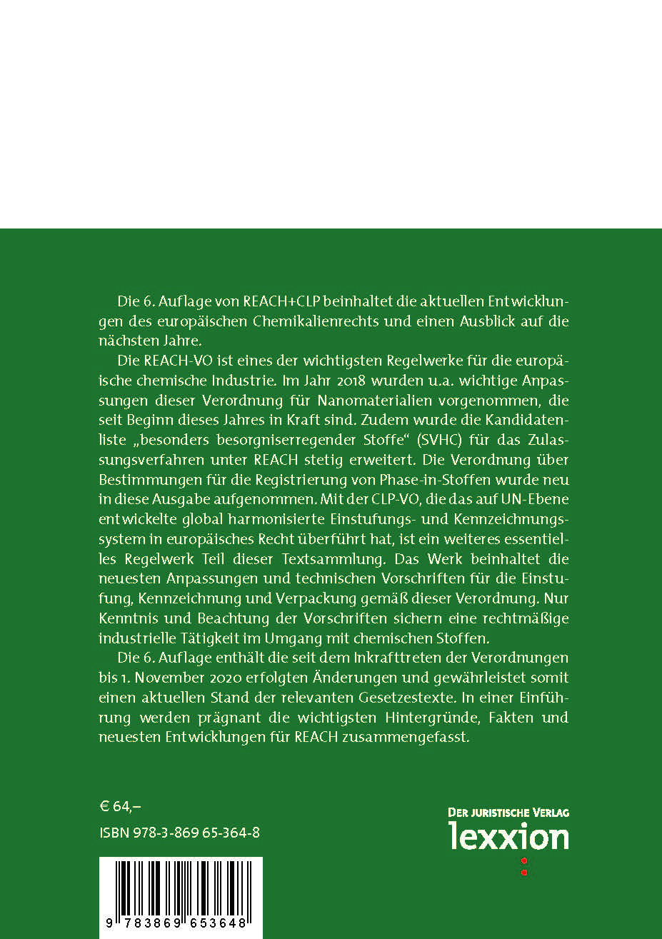 Rückseitencover REACH + CLP