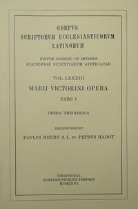 Vorderes Coverbild Marii Victorini opera, pars prior: Opera theologica