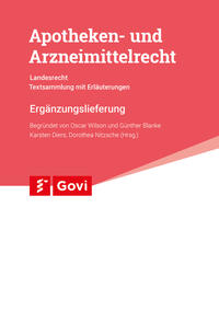 Vorderes Coverbild Apotheken- und Arzneimittelrecht - Landesrecht Niedersachsen 96. Ergänzungslieferung