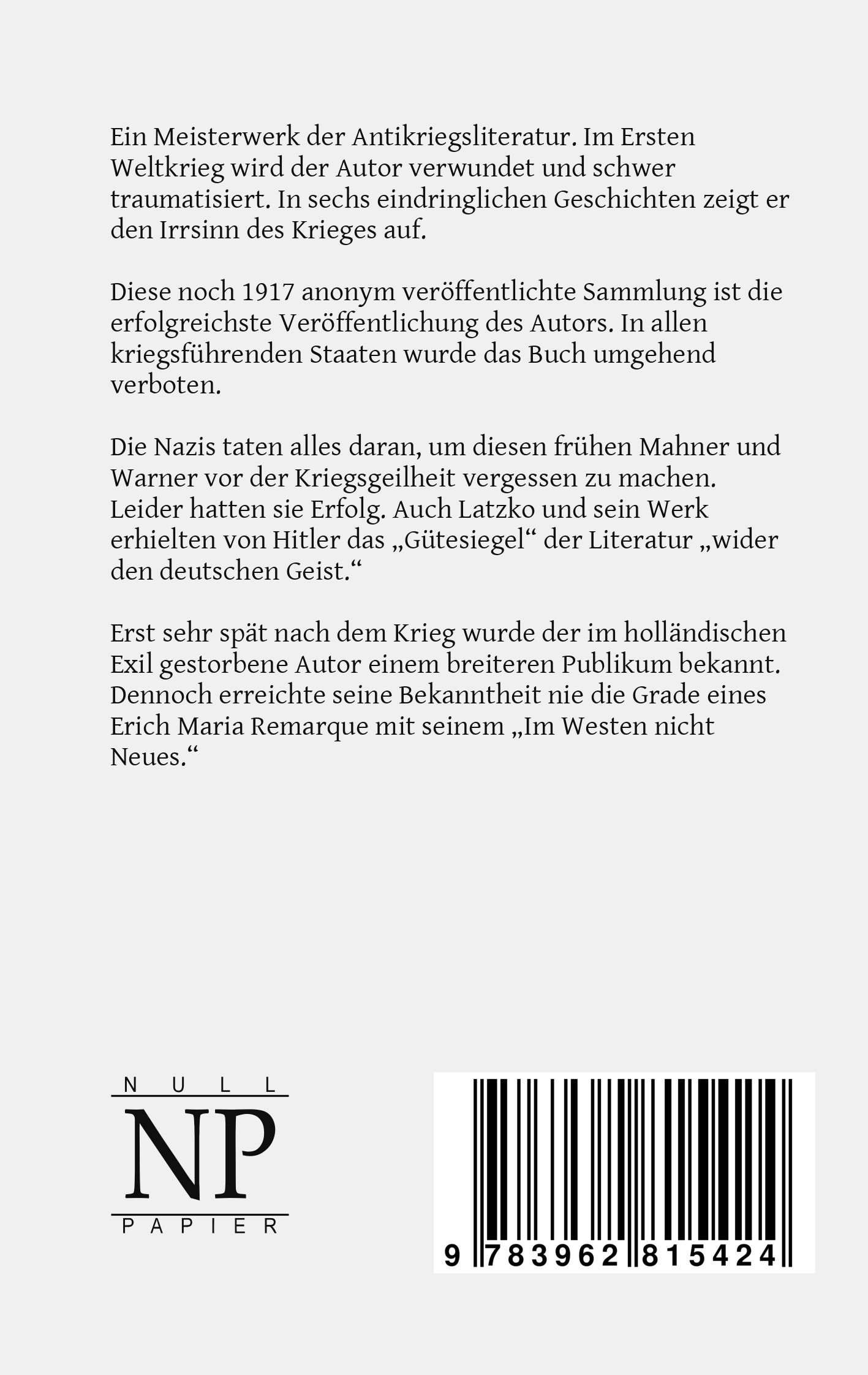 Rückseitencover Menschen im Krieg