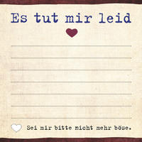 Vorderes Coverbild Was ich an dir liebe: Es tut mir leid – Klebezettel