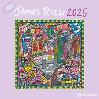 Vorderes Coverbild N NEUMANNVERLAGE - James Rizzi 2025 Broschürenkalender, 30x30cm, Wandkalender mit Abbildungen von James Rizzi, Mondphasen, viel Platz für Notizen und internationale Feiertage/Kalendarium