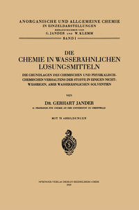 Vorderes Coverbild Die Chemie in Wasserähnlichen Lösungsmitteln
