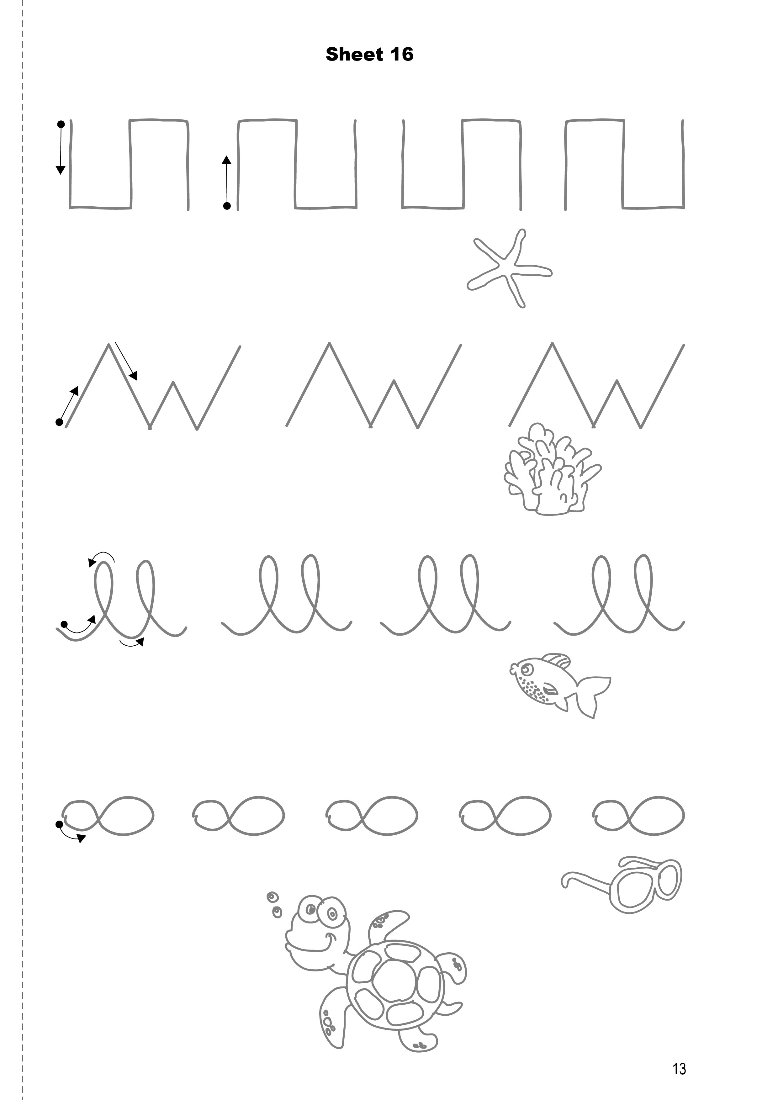 Beispielinhalt (Bild) Exercise Book for Left-Handers