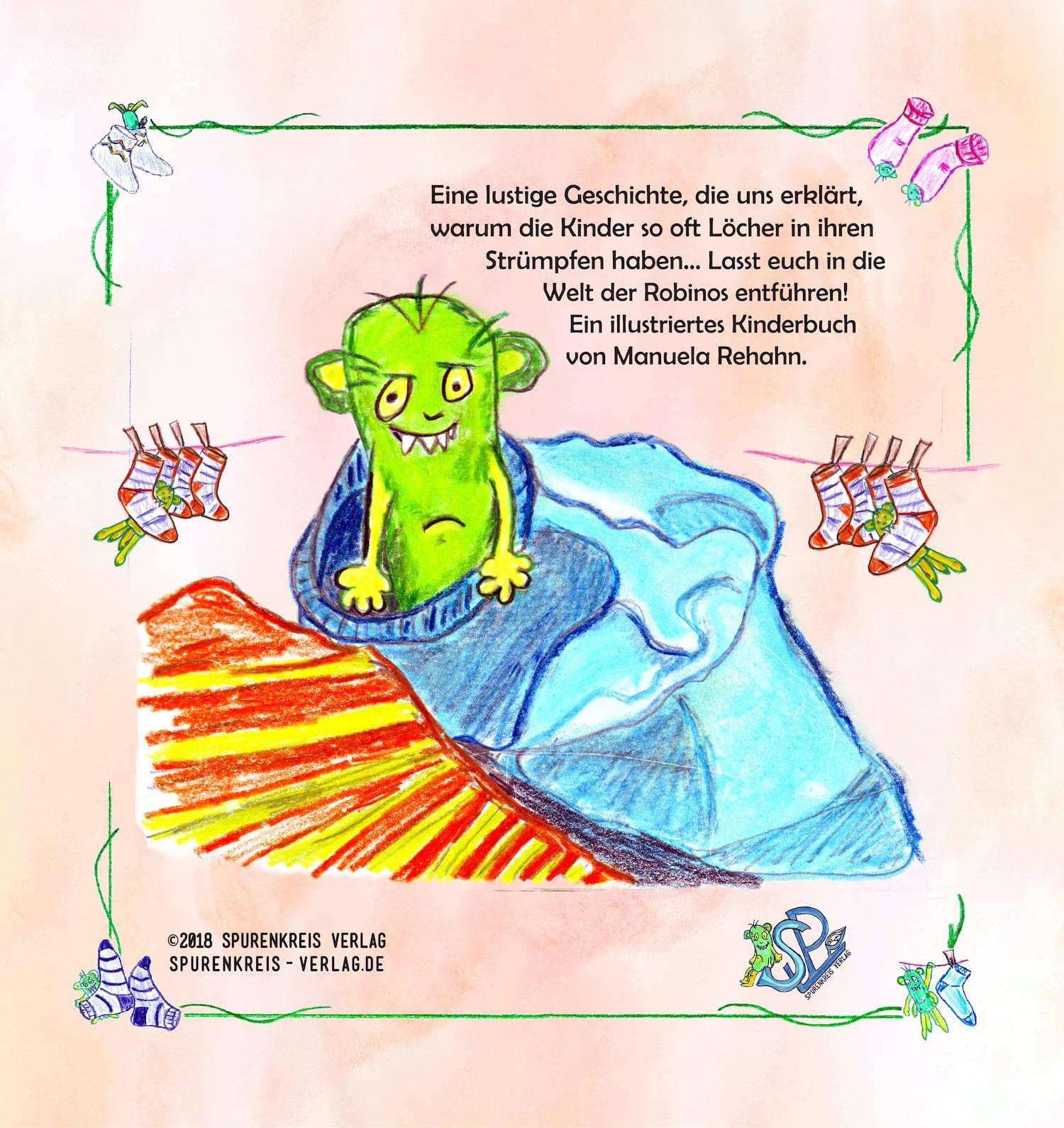 Rückseitencover Die Robinos Sockenmonster - oder wie kommen Löcher in die Strümpfe