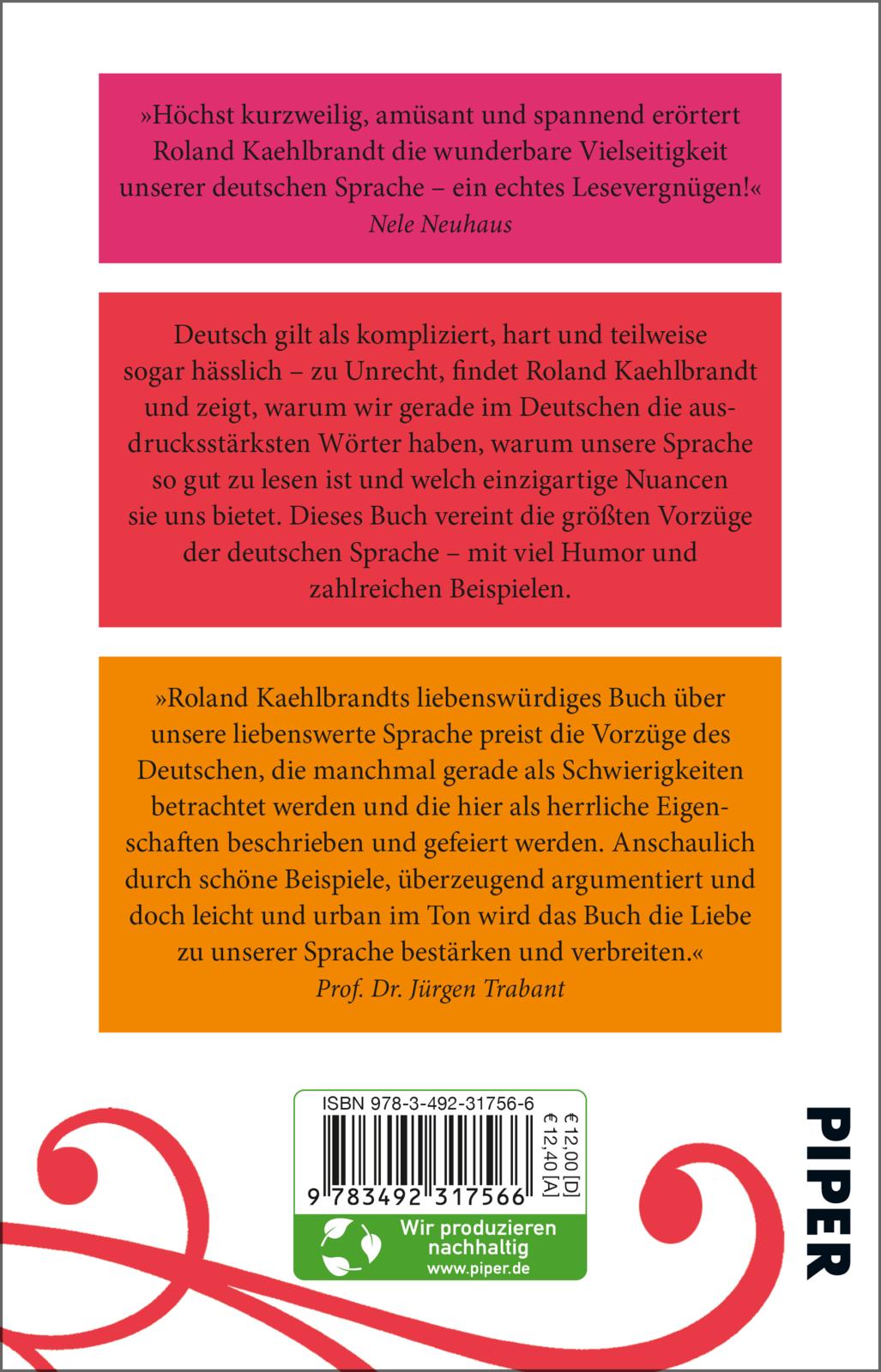 Rückseitencover Deutsch – Eine Liebeserklärung