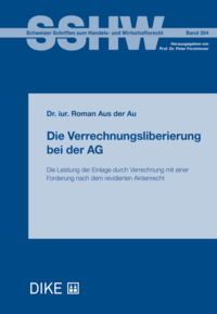 Vorderes Coverbild Die Verrechnungsliberierung bei der AG