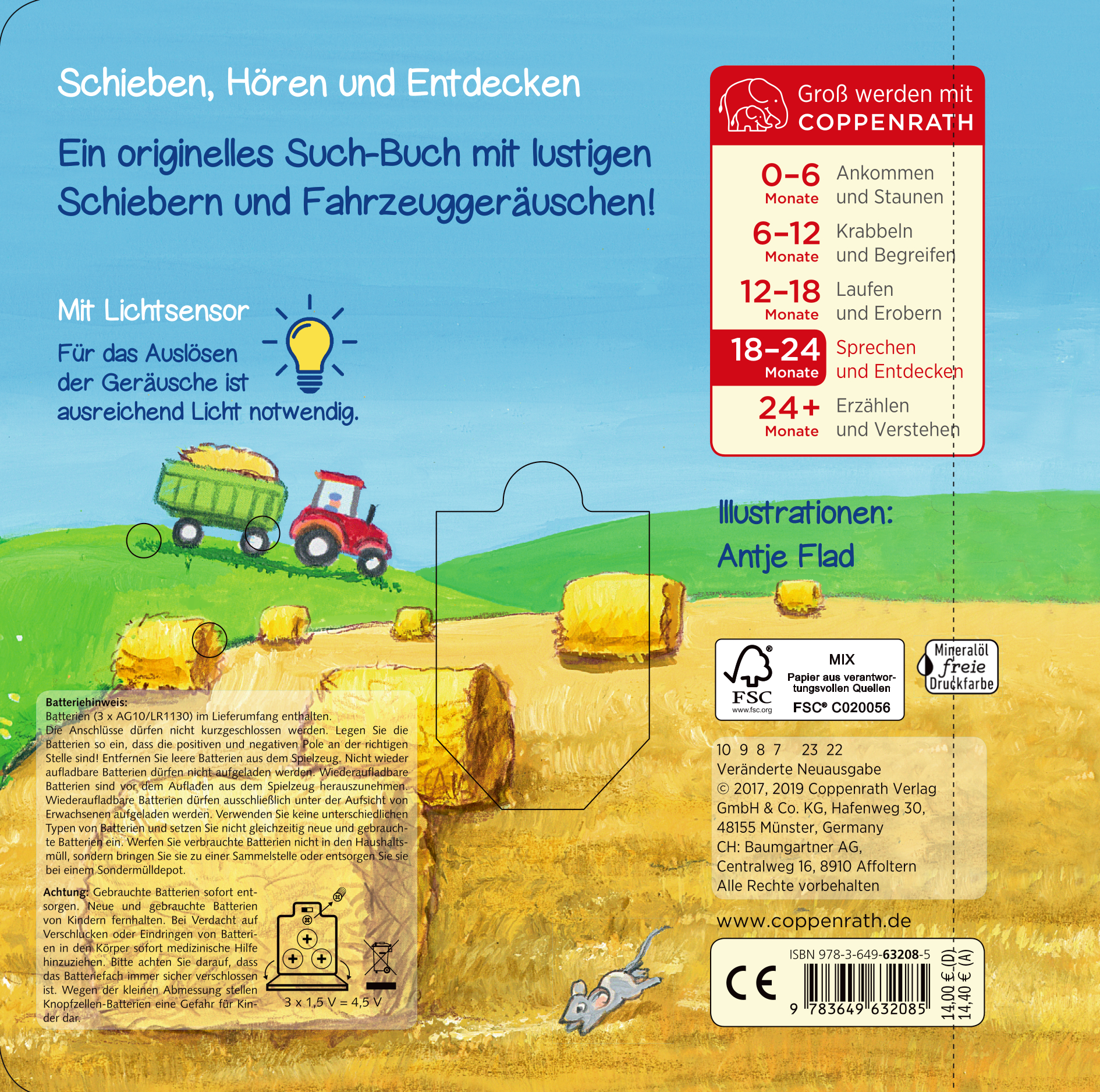 Rückseitencover Schieb mal, hör mal!: Tut! Tut! Wer hupt hier?