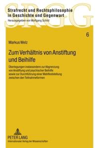 Vorderes Coverbild Zum Verhältnis von Anstiftung und Beihilfe