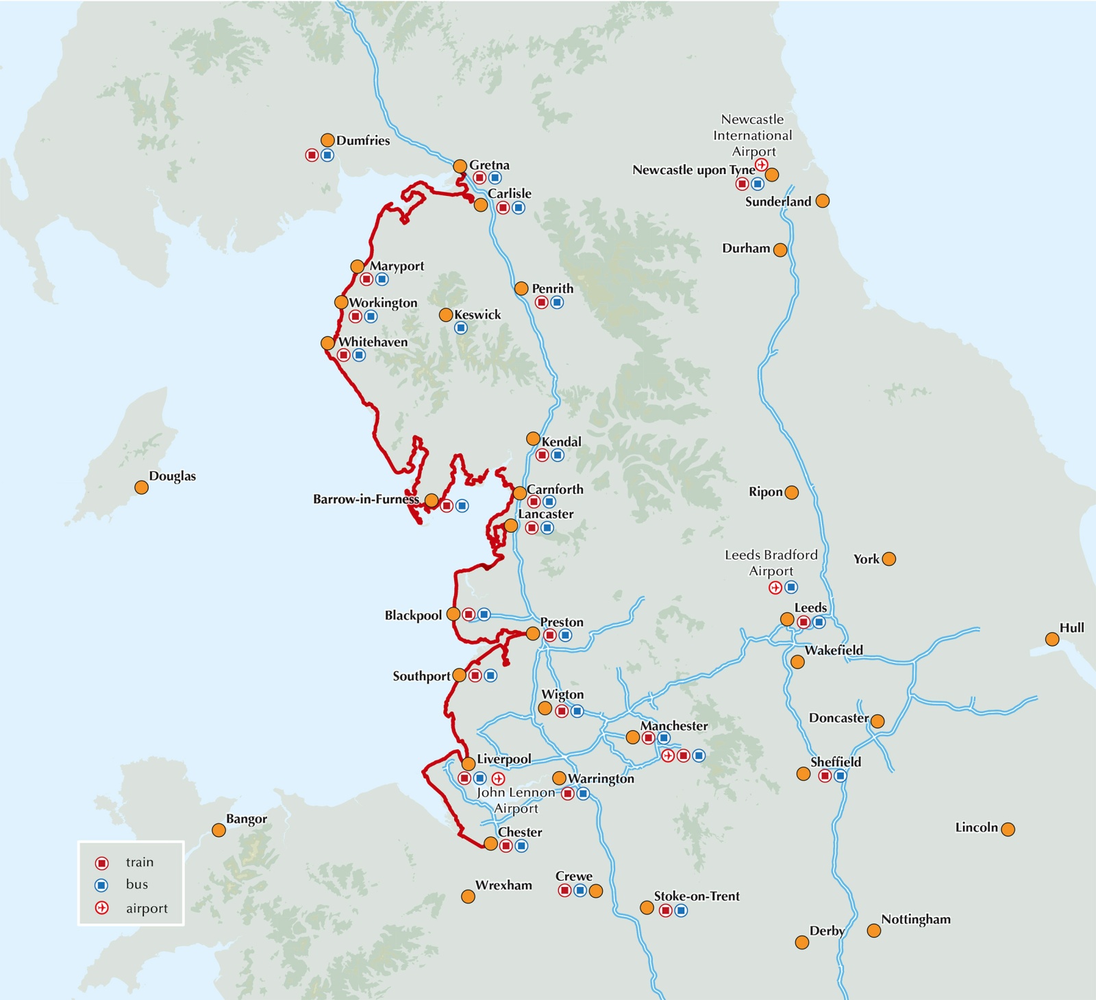 Beispielinhalt (Bild) Walking the King Charles III England Coast Path: North West
