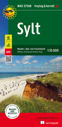 Vorderes Coverbild Sylt, Wander-, Rad- und Freizeitkarte 1:35.000, freytag & berndt, WKD 3759B, mit Infoguide