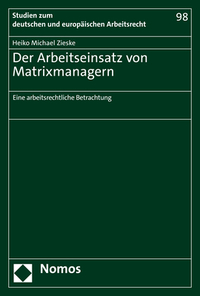 Vorderes Coverbild Der Arbeitseinsatz von Matrixmanagern