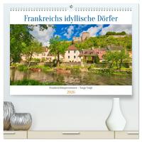 Vorderes Coverbild Frankreichs idyllische Dörfer (hochwertiger Premium Wandkalender 2026 DIN A2 quer), Kunstdruck in Hochglanz
