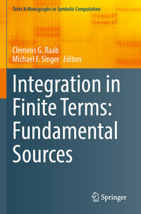 Vorderes Coverbild Integration in Finite Terms: Fundamental Sources