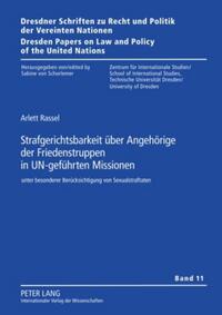 Vorderes Coverbild Strafgerichtsbarkeit über Angehörige der Friedenstruppen in UN-geführten Missionen