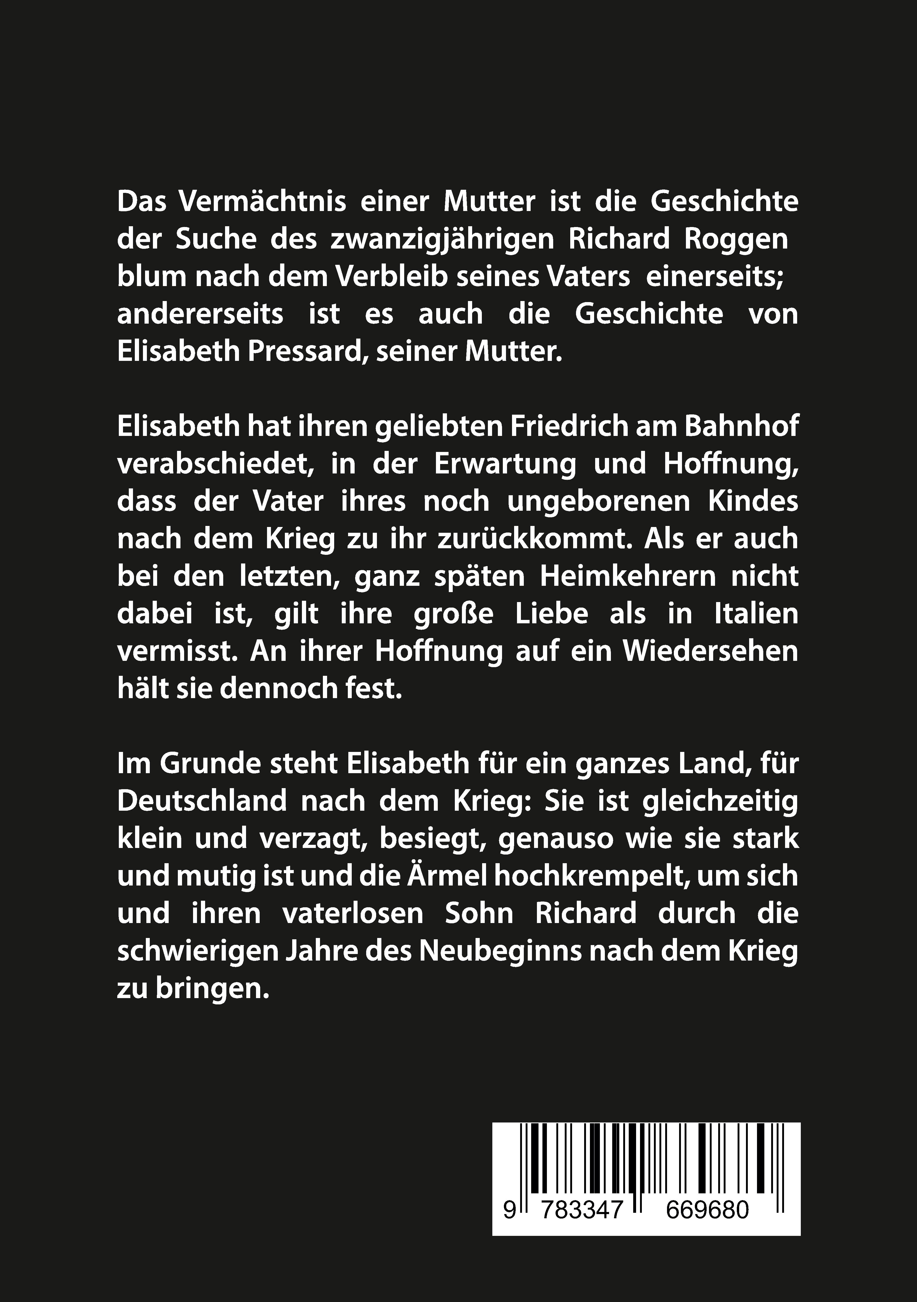 Rückseitencover Vermächtnis einer Mutter