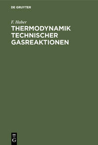 Vorderes Coverbild Thermodynamik technischer Gasreaktionen