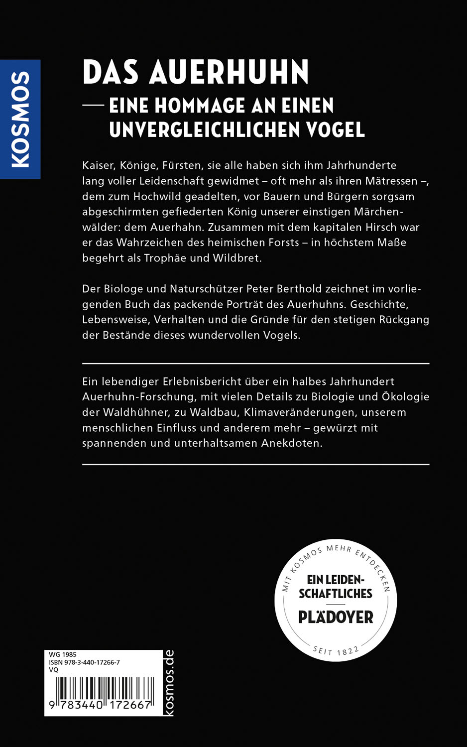 Rückseitencover Auerhuhn