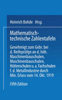Vorderes Coverbild Mathematisch-technische Zahlentafeln