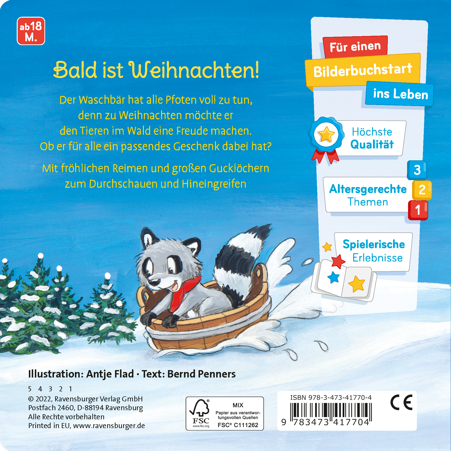 Rückseitencover Frohe Weihnachten, liebe Tiere!