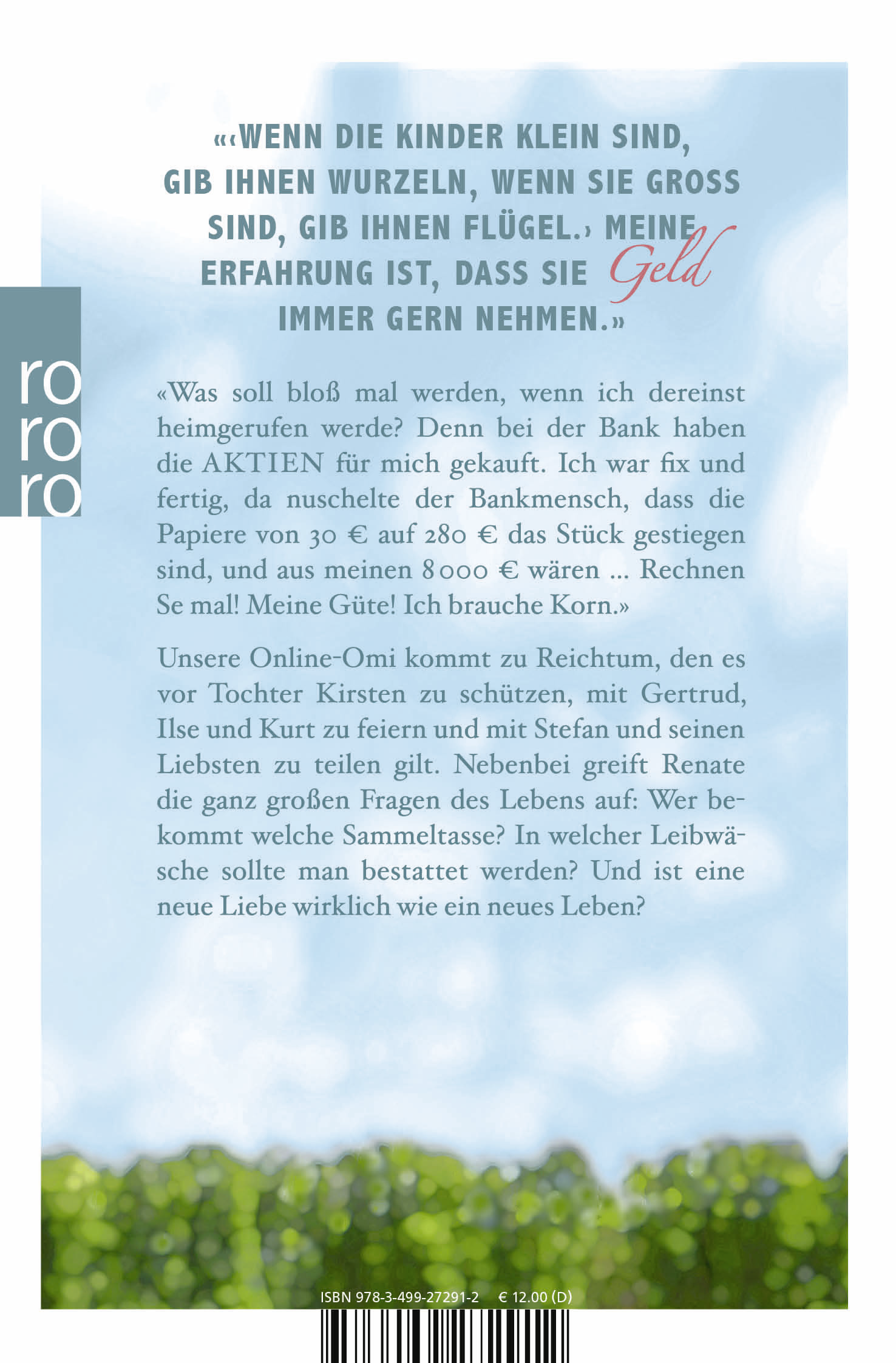 Rückseitencover Wer erbt, muss auch gießen