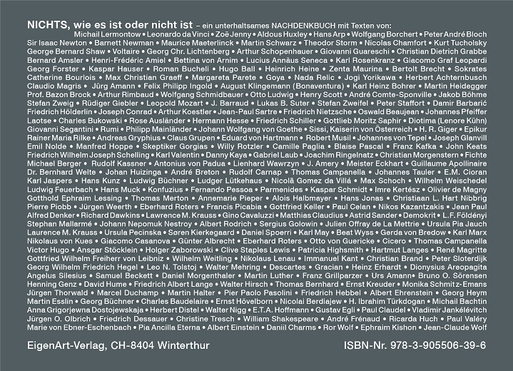 Rückseitencover NICHTS, wie es ist oder nicht ist