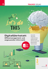 Vorderes Coverbild DigitalWerkstatt, Officemanagement und angewandte Informatik 3 HAS Office 365 + TRAUNER-DigiBox
