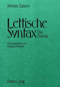 Vorderes Coverbild Lettische Syntax