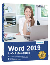 Vorderes Coverbild Word 2019 - Stufe 1: Grundlagen