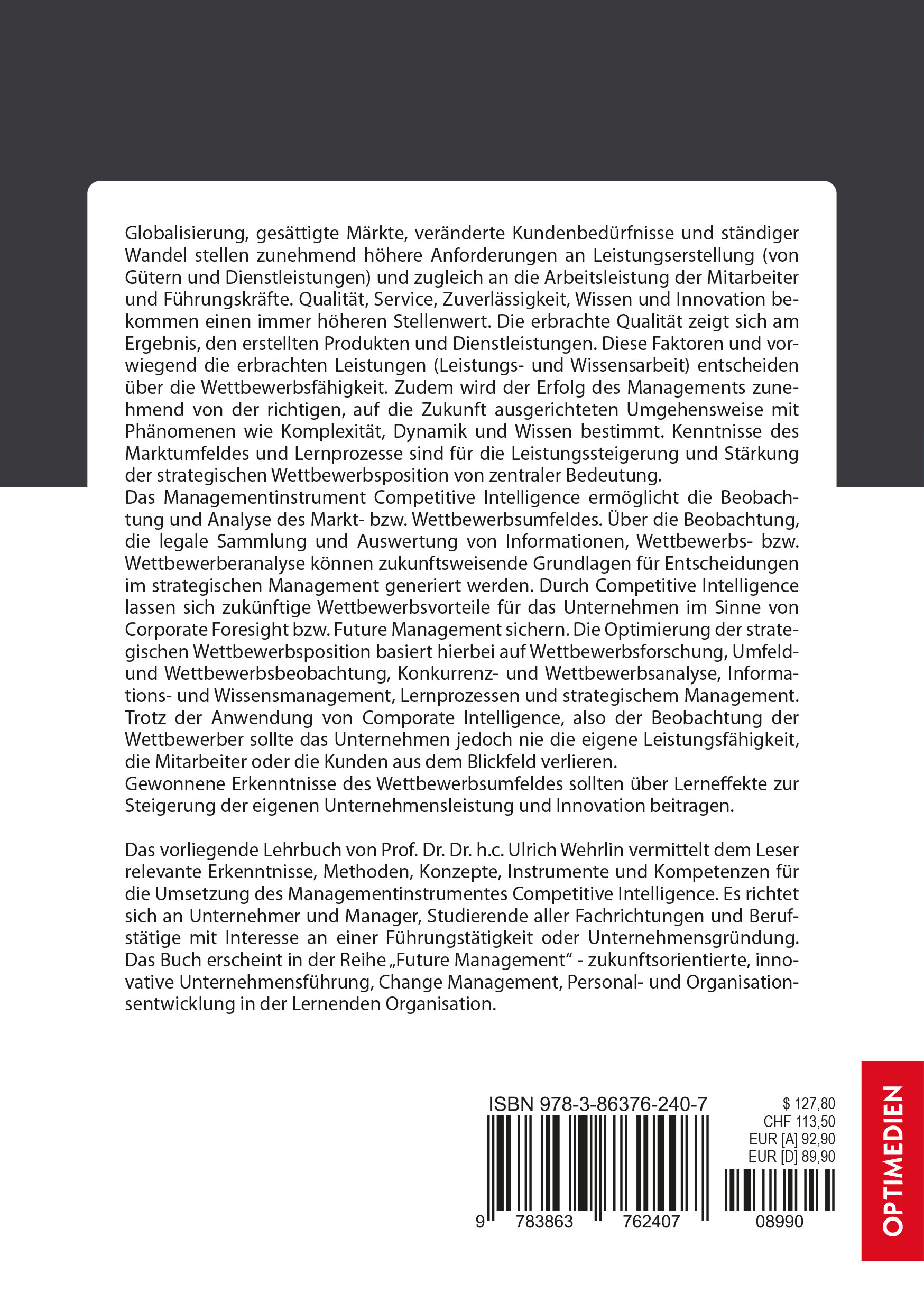 Rückseitencover Competitive Intelligence