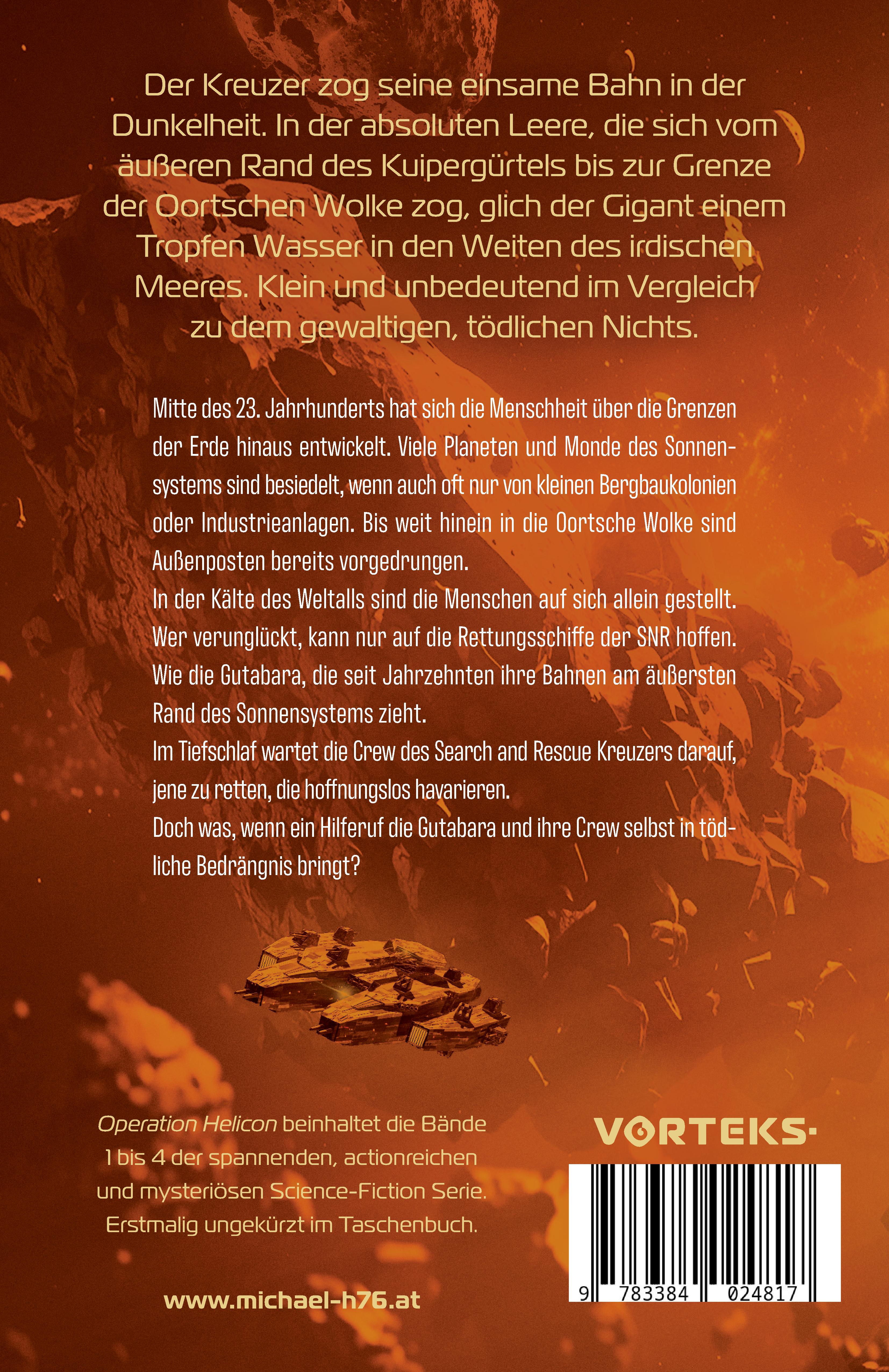 Rückseitencover Operation Helicon - Geheimnis im Kuipergürtel