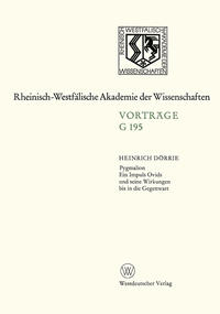 Vorderes Coverbild Pygmalion. Ein Impuls Ovids und seine Wirkungen bis in die Gegenwart