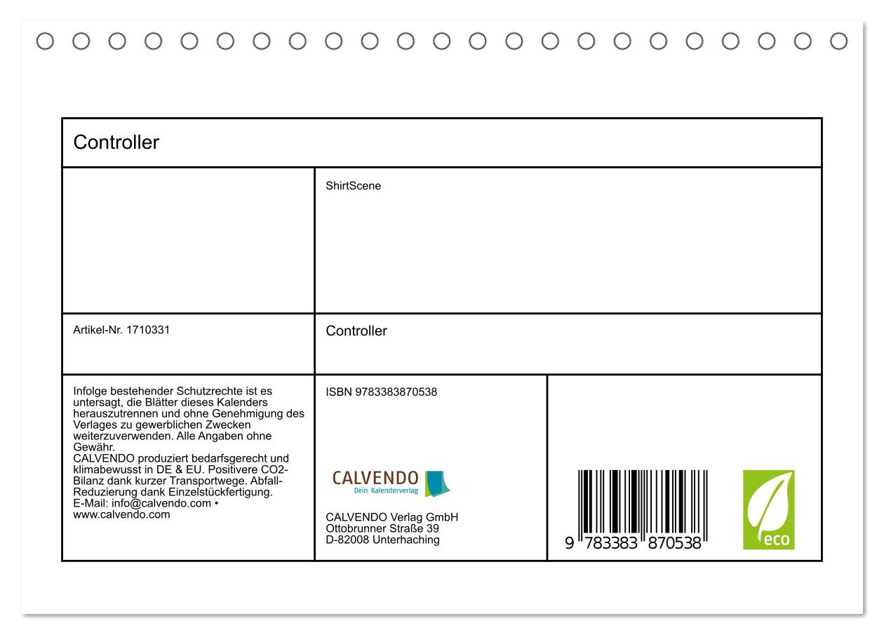 Beispielinhalt (Bild) Controller (Tischkalender 2025 DIN A5 quer), CALVENDO Monatskalender
