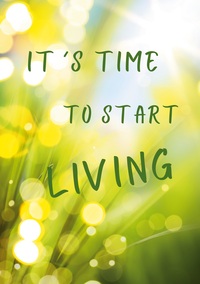 Vorderes Coverbild Tagebuch - Notizbuch It´s Time to Start Living