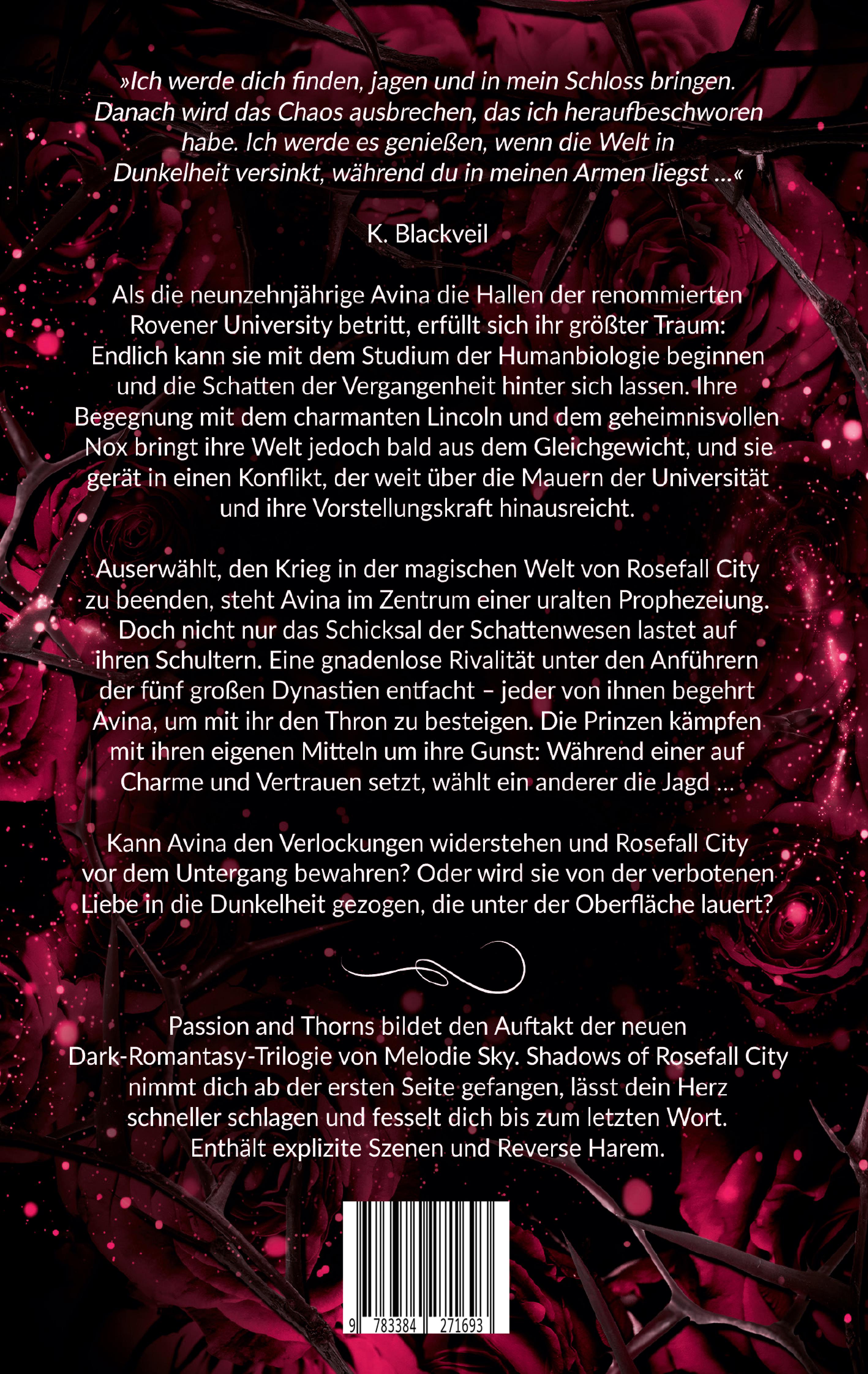 Rückseitencover Shadows of Rosefall City