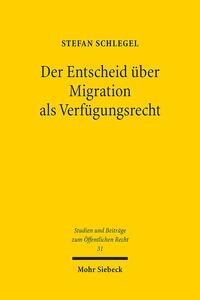 Vorderes Coverbild Der Entscheid über Migration als Verfügungsrecht