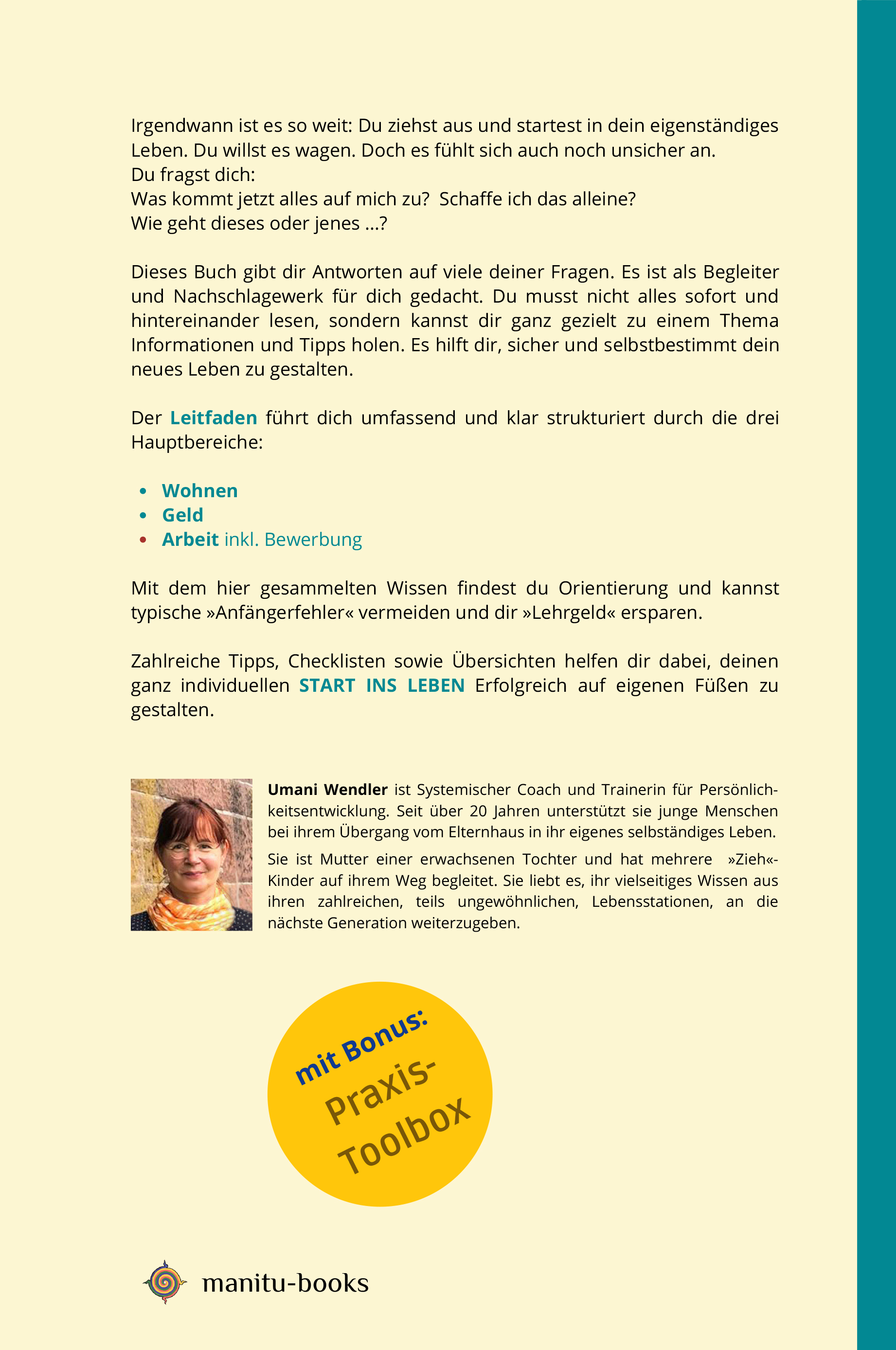 Rückseitencover START INS LEBEN