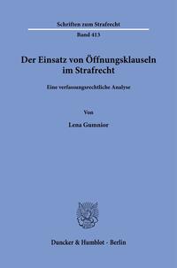 Vorderes Coverbild Der Einsatz von Öffnungsklauseln im Strafrecht.
