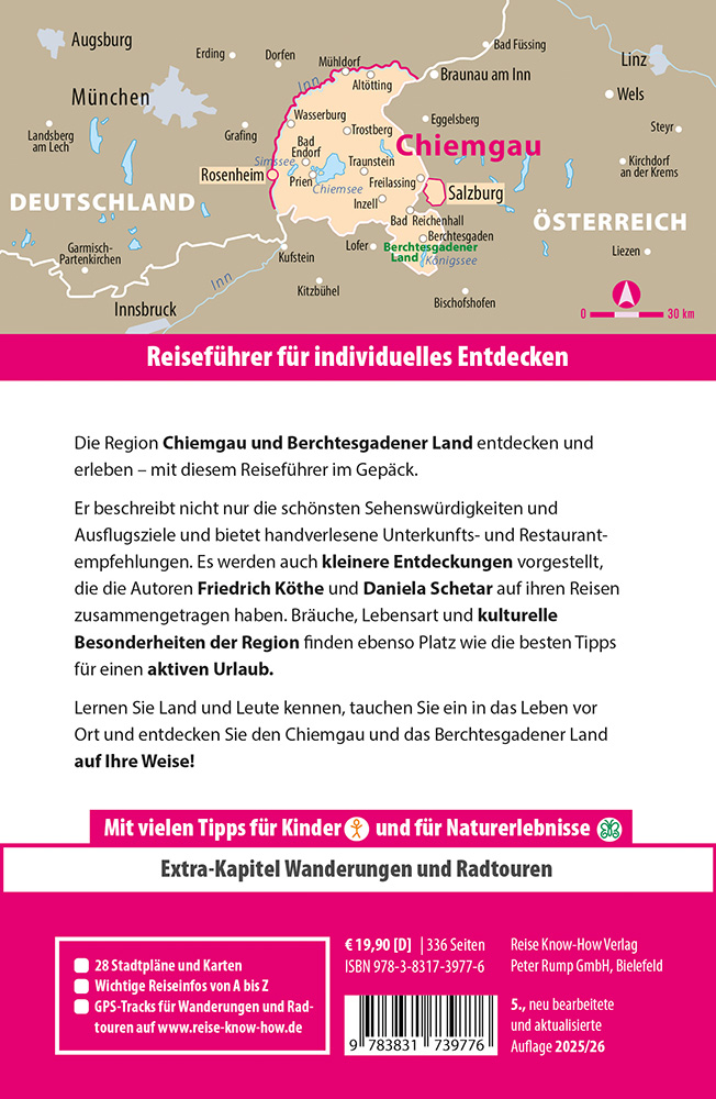 Rückseitencover Reise Know-How Reiseführer Chiemgau, Berchtesgadener Land