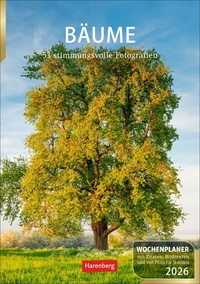 Vorderes Coverbild Bäume Wochenplaner 2026 - 53 stimmungsvolle Fotografien