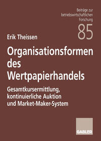 Vorderes Coverbild Organisationsformen des Wertpapierhandels
