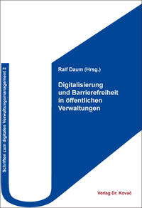 Vorderes Coverbild Digitalisierung und Barrierefreiheit in öffentlichen Verwaltungen
