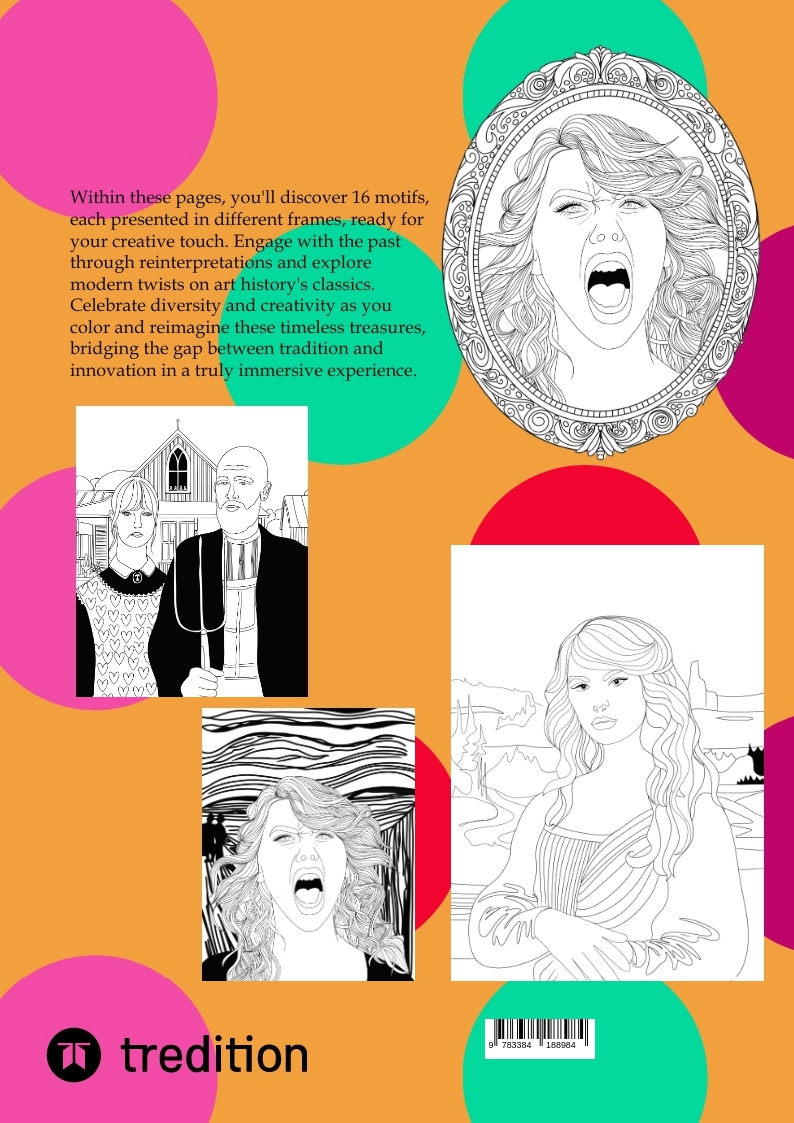 Rückseitencover Reimagining Art: A Coloring Book of Timeless Treasures