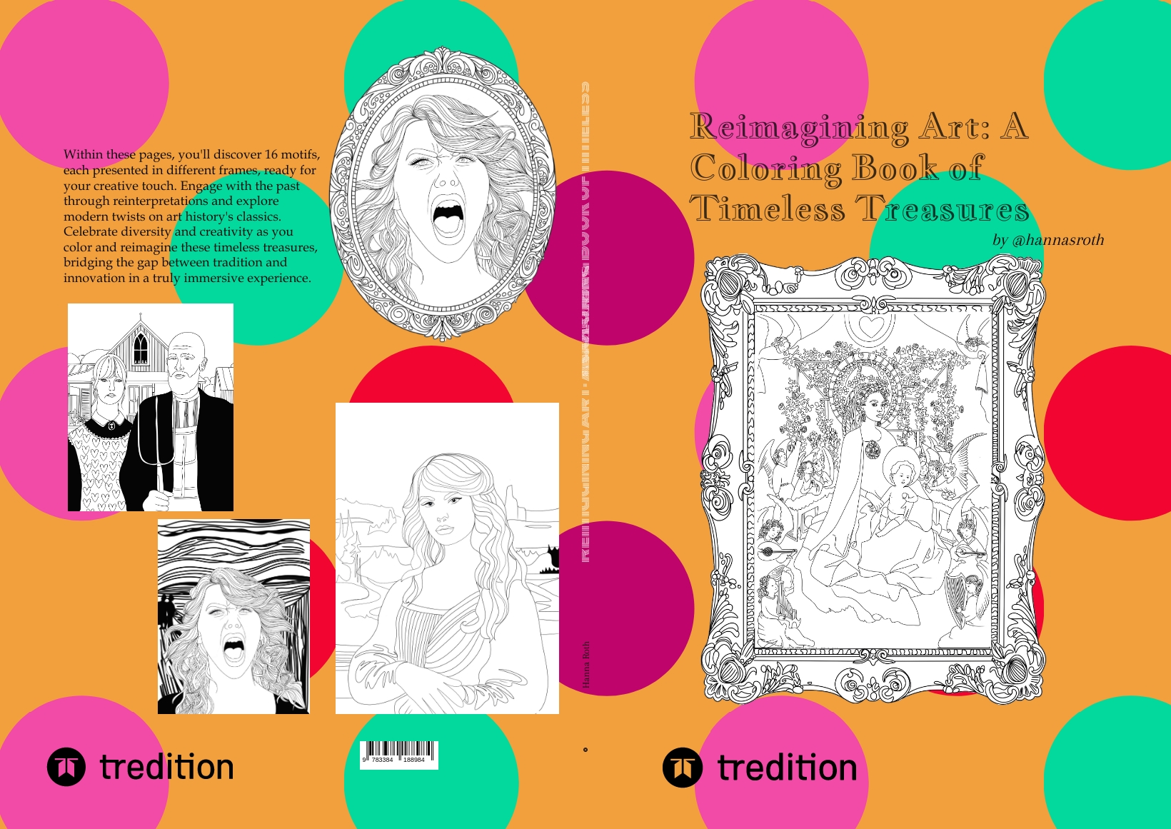 Gesamtes Coverbild Reimagining Art: A Coloring Book of Timeless Treasures