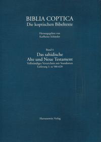Vorderes Coverbild Das sahidische Alte und Neue Testament. Vollständiges Verzeichnis mit Standorten